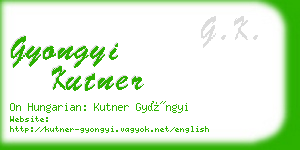 gyongyi kutner business card